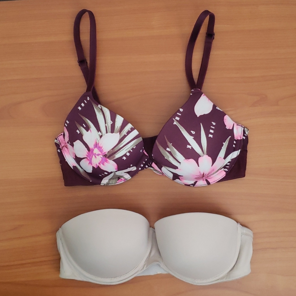 PINK - 2 bras, size 32A